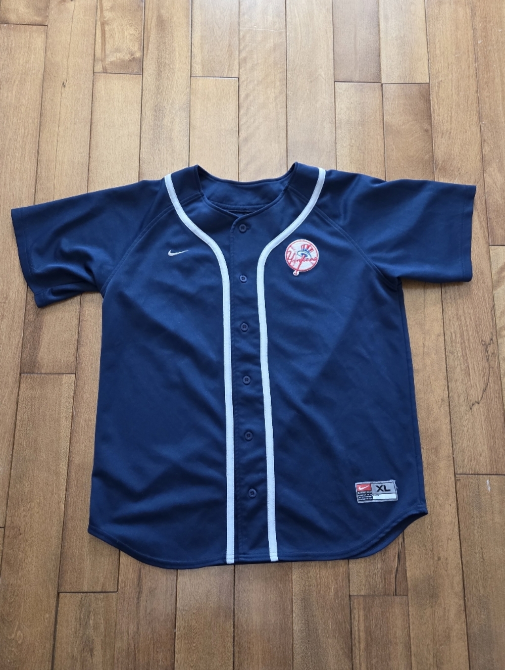 Nike Kids New York Yankees Jason Giambi  Navy Button-Up Jersey Size XL